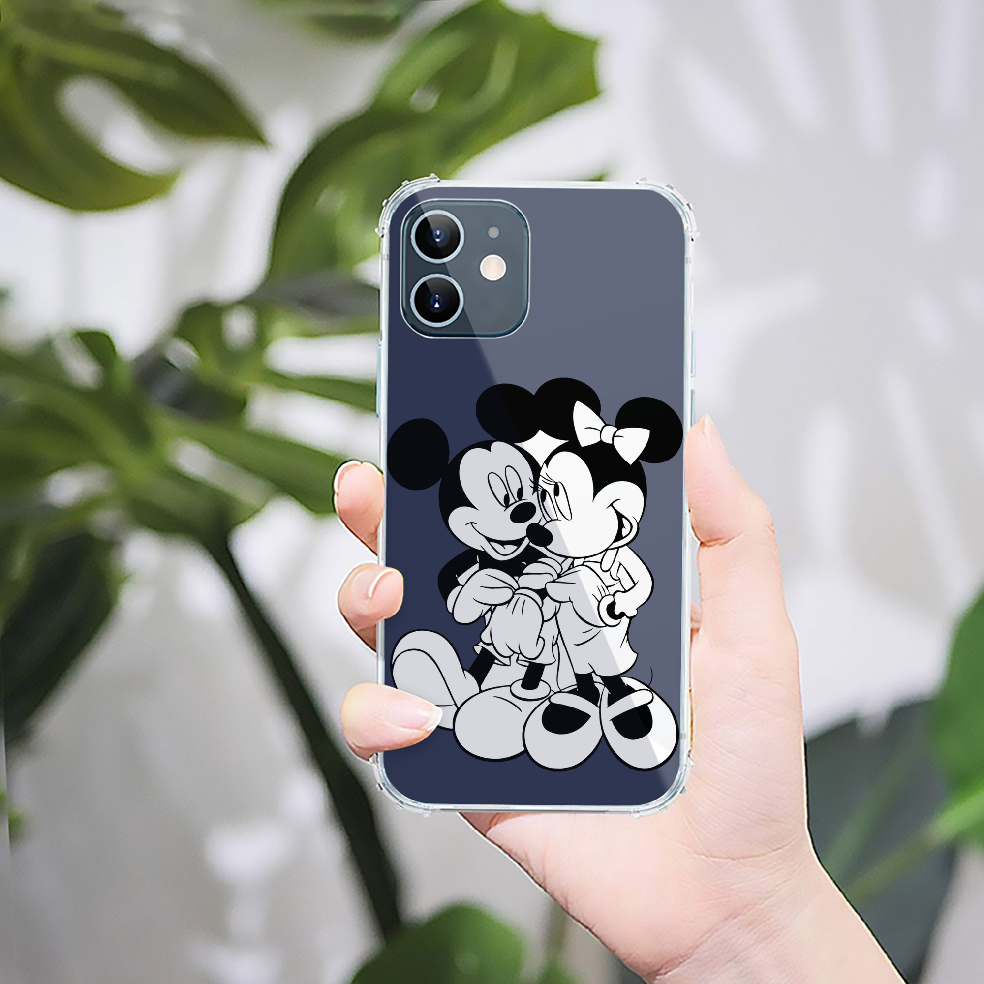 （画像用） ミッキーマウス Mickey Mouse 【iPhone 12シリーズ対応】透明スマホケース（クリアソフトケース）